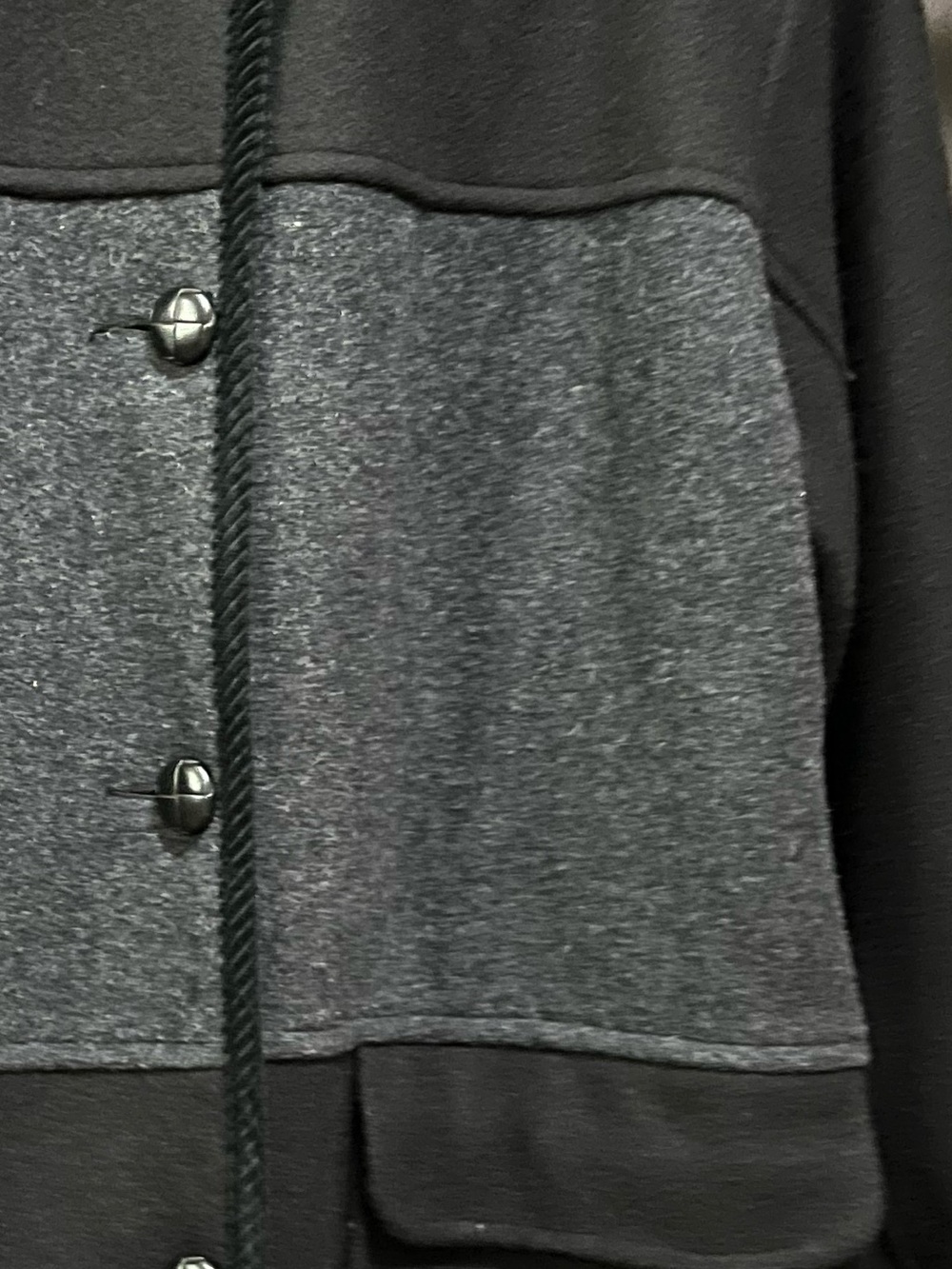 Laura Black & Gray Wool-Blend Coat